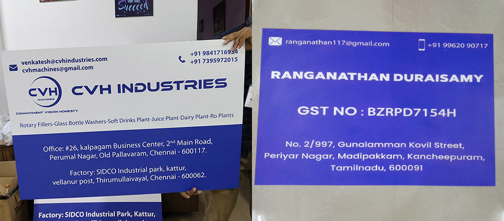 Best GST Name Board Printing in Chennai