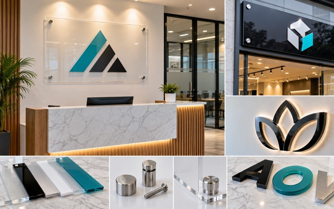 Acrylic Sign Board Design Ideas for Offices, Shops and Reception Areas