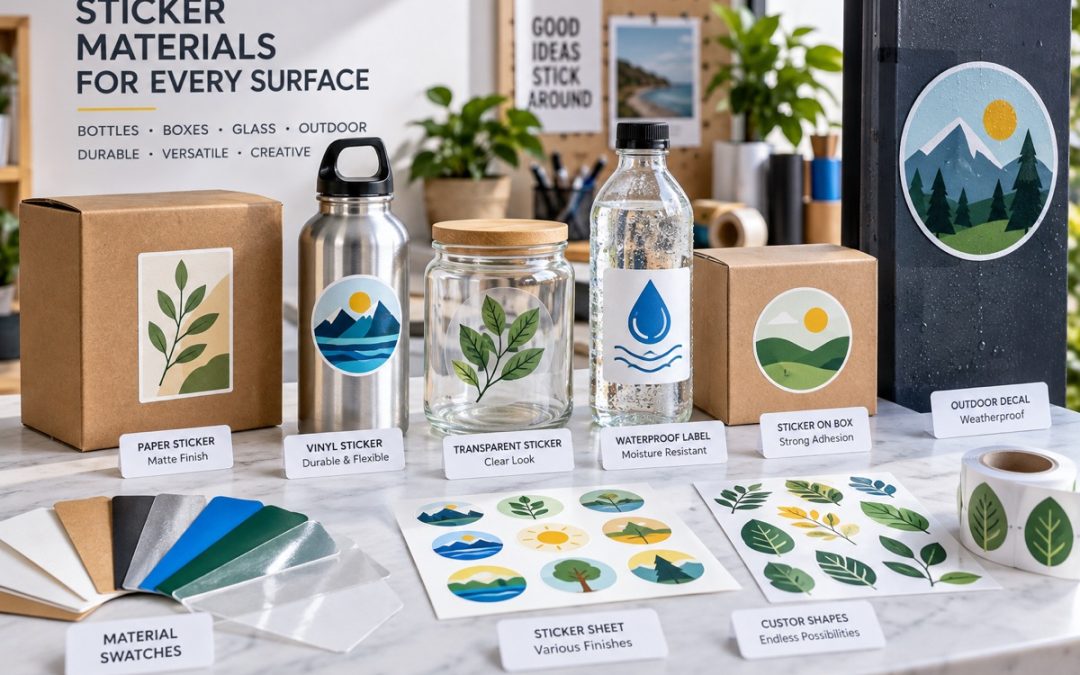 Best Sticker Materials for Bottles, Boxes, Glass and Outdoor Use