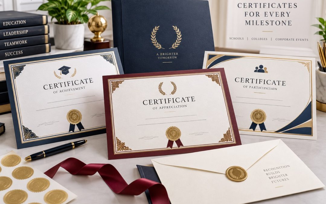 Custom Certificate Printing for Schools, Colleges and Corporate Events