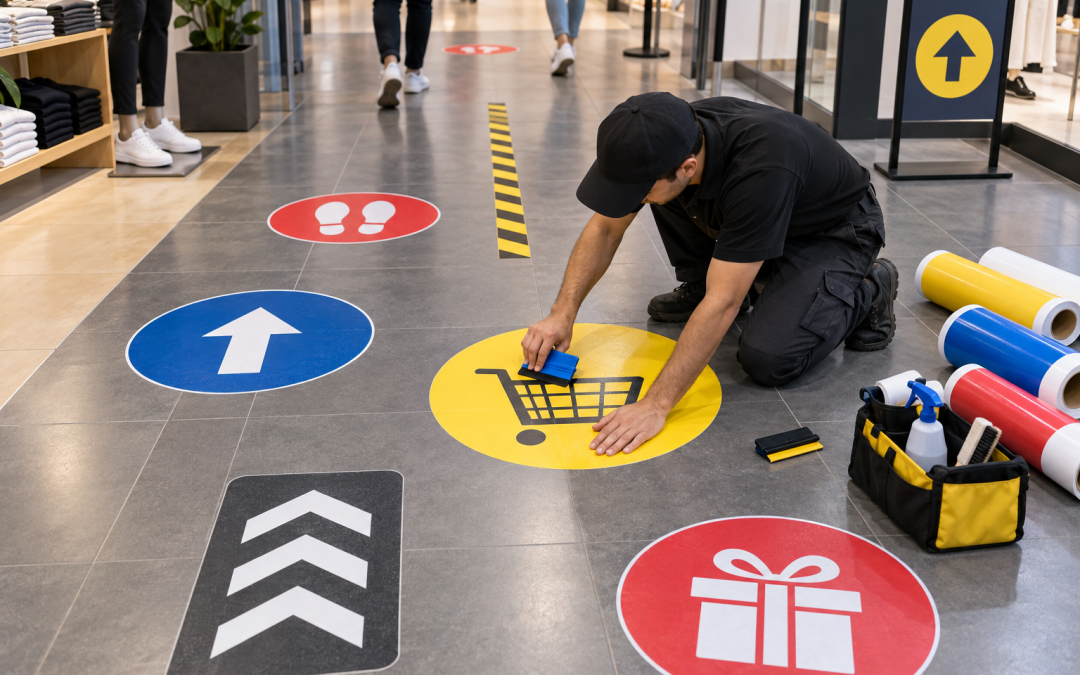 Custom Floor Sticker Printing for Retail Stores and Events