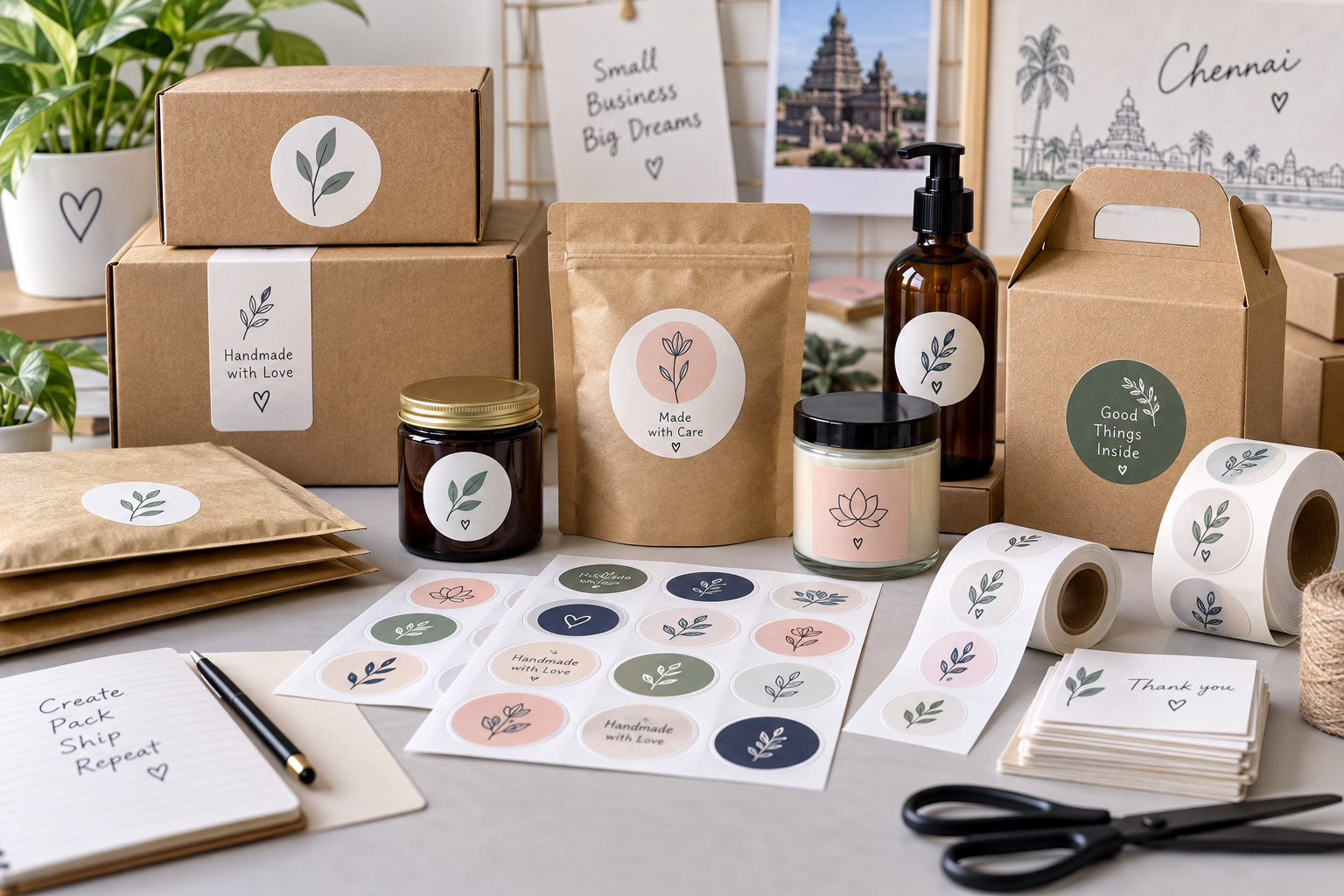 Custom Packaging Stickers Chennai for Small Businesses Products and Branding