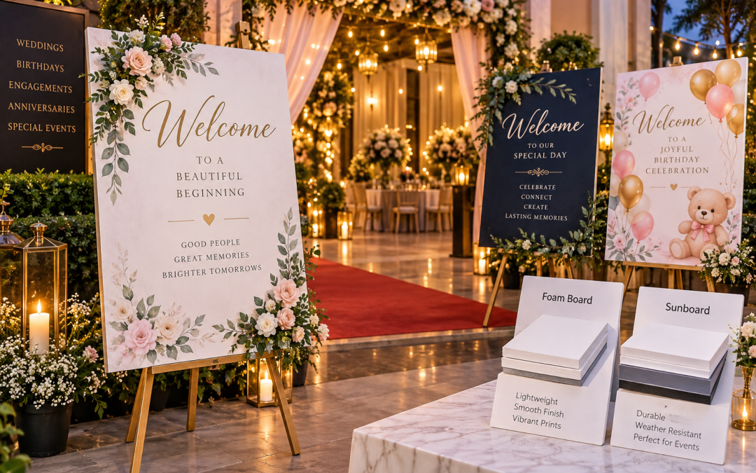 Function Welcome Board Ideas for Weddings, Birthdays and Special Events