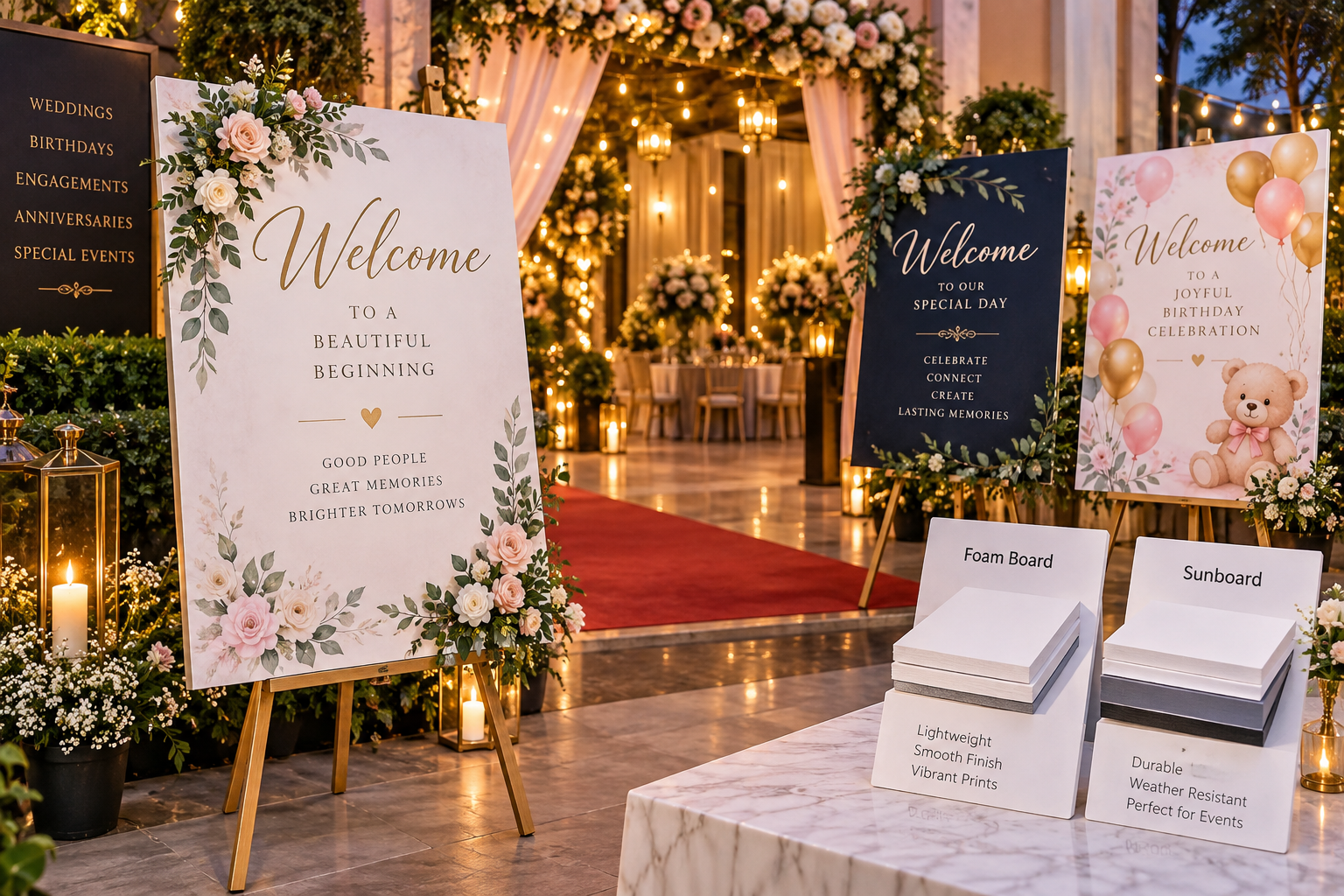 Function Welcome Board Printing Chennai for Weddings Birthdays and Events