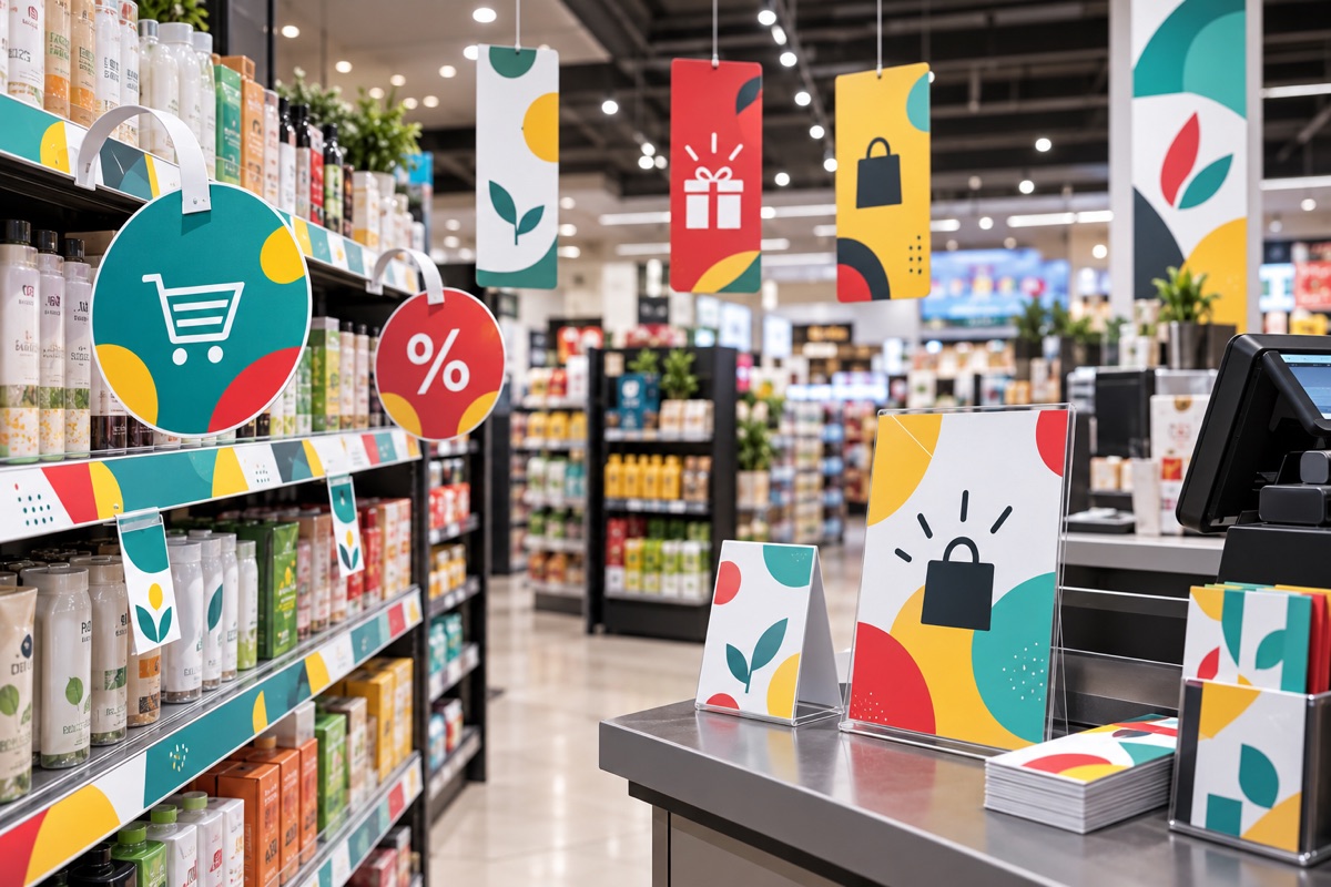 POS Material Printing Chennai Danglers Wobblers Shelf Strips and Display Cards