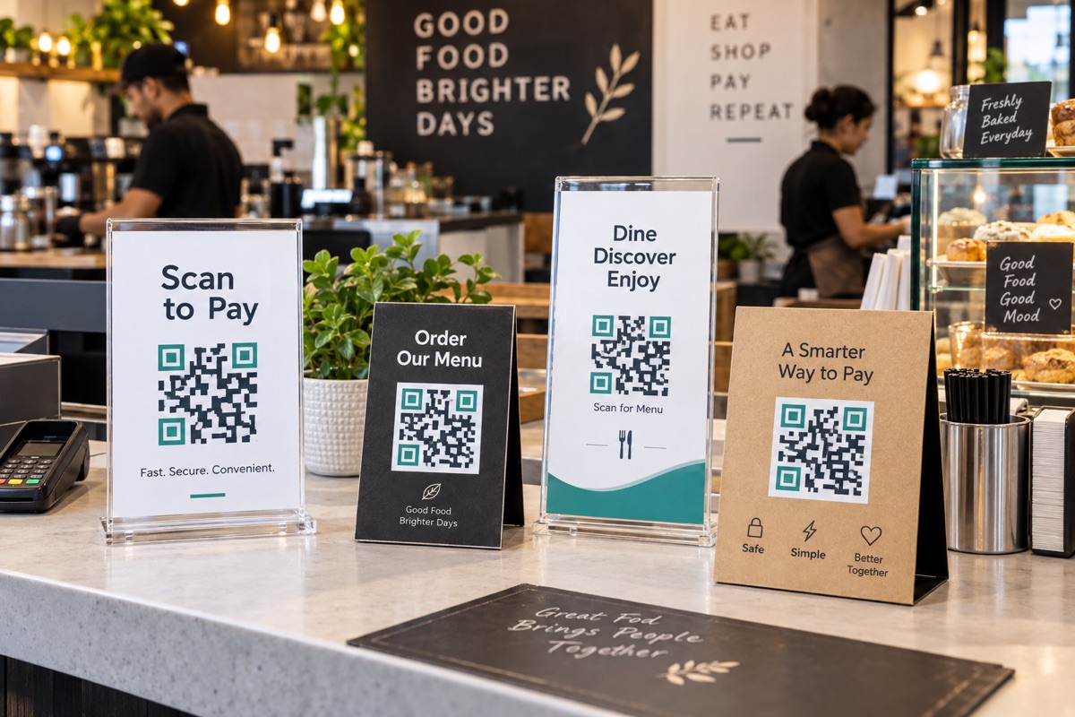 QR Code Stand Printing Chennai for Restaurants Shops and Payment Counters