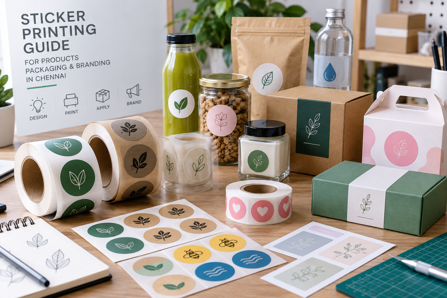 Sticker Printing Chennai for Products Packaging and Branding