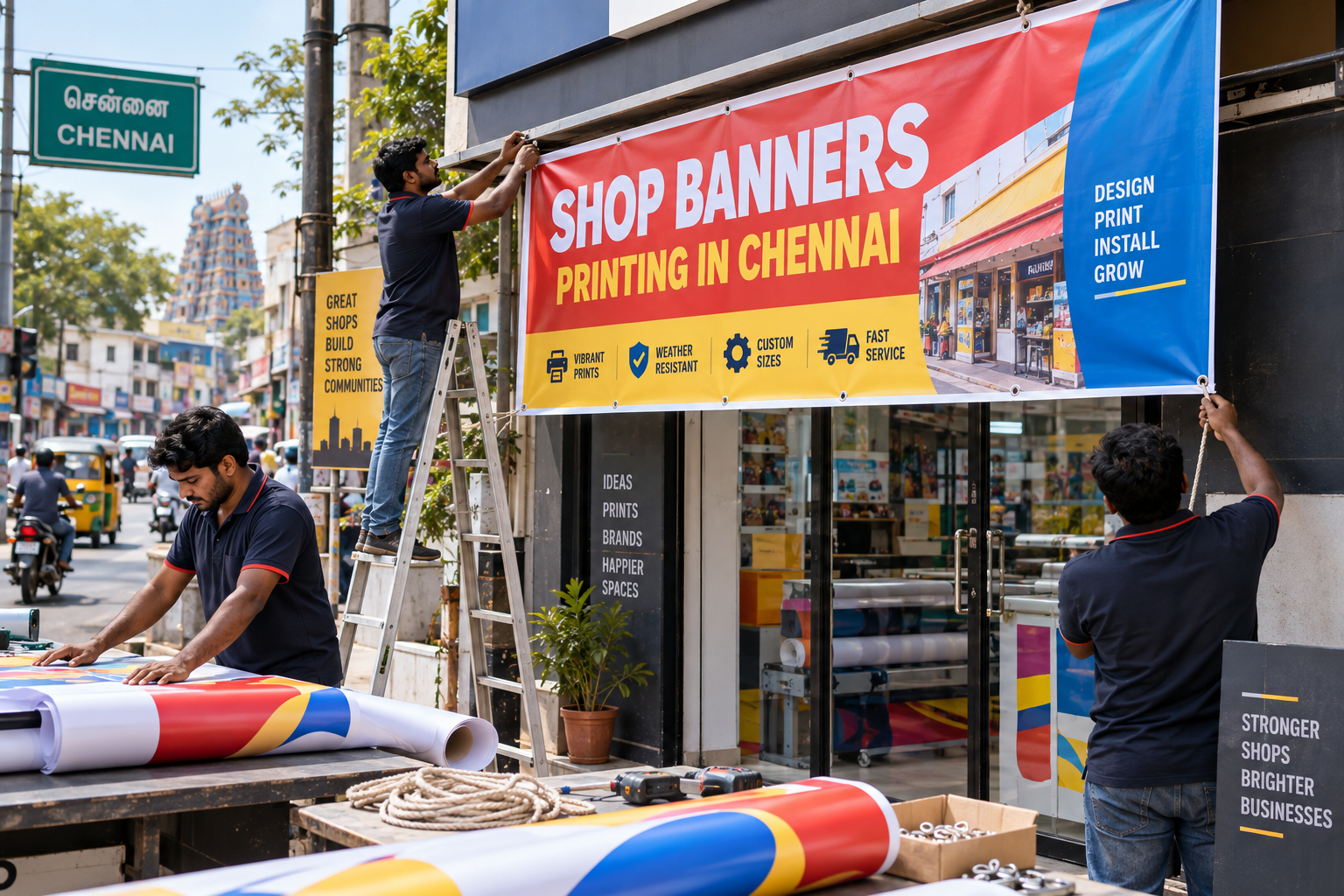 Sunboard Printers in Chennai – Custom Sunboard Printing for Shops & Events by Sai Creatives Chennai