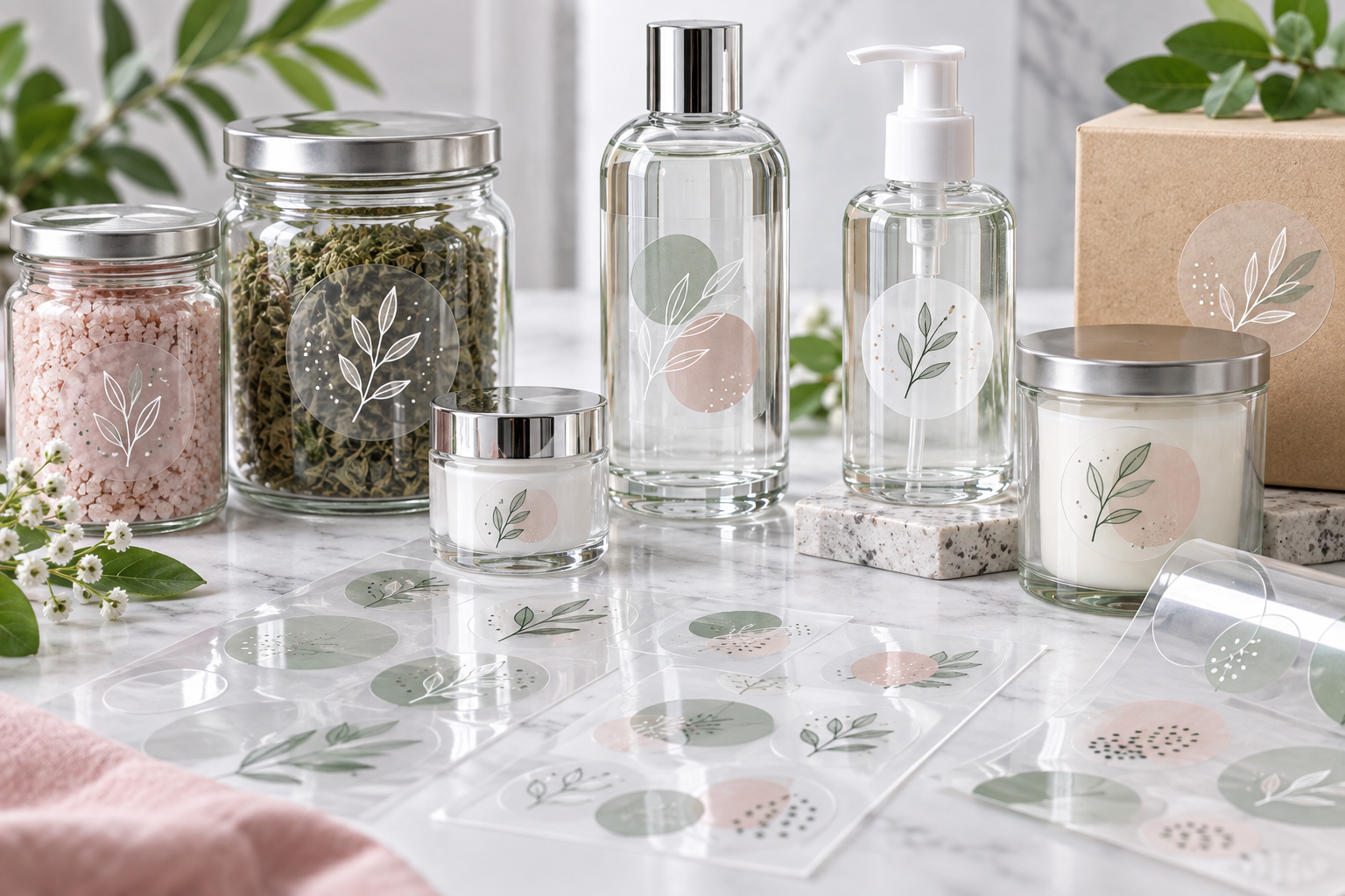 Transparent Sticker Printing for Glass and Packaging - transparent sticker printing